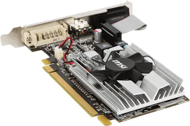 Alt view image 3 of 4 - MSI Radeon HD 6450 1GB DDR3 PCI Express 2.1 x16 Low Profile Graphics Card R6450-MD1GD3/LP
