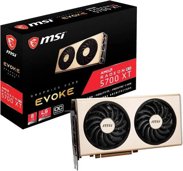 Alt view image 9 of 9 - MSI Radeon RX 5700 XT 8GB GDDR6 PCI Express 4.0 Graphics Card RX 5700 XT EVOKE OC