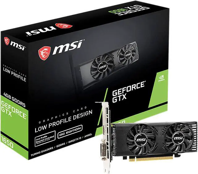 Alt view image 4 of 5 - MSI GeForce GTX 1650 4GB GDDR5 PCI Express 3.0 x16 Low Profile Graphics Card GTX 1650 4GT LP OC