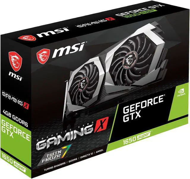 Alt view image 8 of 8 - MSI Gaming GeForce GTX 1650 SUPER 4GB GDDR6 PCI Express 3.0 x16 Graphics Card GTX 1650 Super Gaming X