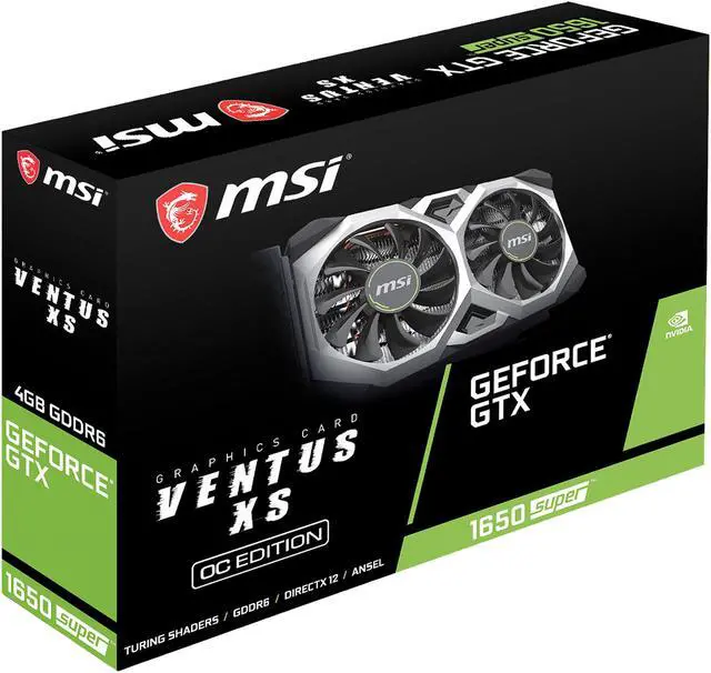 Alt view image 8 of 8 - MSI GeForce GTX 1650 SUPER 4GB GDDR6 PCI Express 3.0 x16 Graphics Card GTX 1650 Super Ventus XS OC