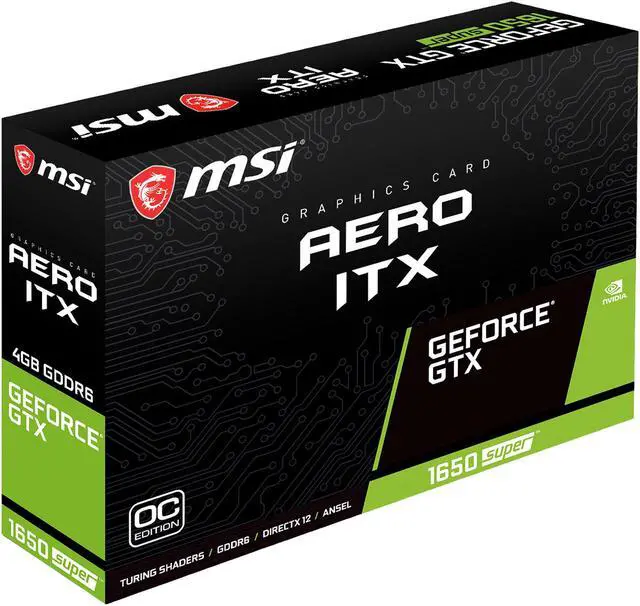 Alt view image 6 of 7 - MSI GeForce GTX 1650 SUPER 4GB GDDR6 PCI Express 3.0 x16 ITX Graphics Card GTX 1650 Super AERO ITX OC