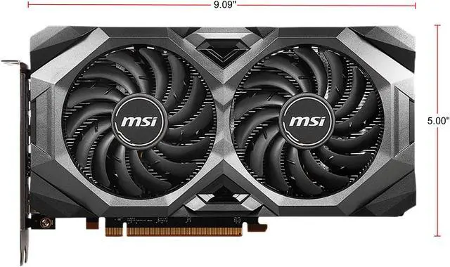Alt view image 3 of 7 - MSI Radeon RX 5600 XT 6GB GDDR6 PCI Express 4.0 Graphics Card RX 5600 XT MECH OC