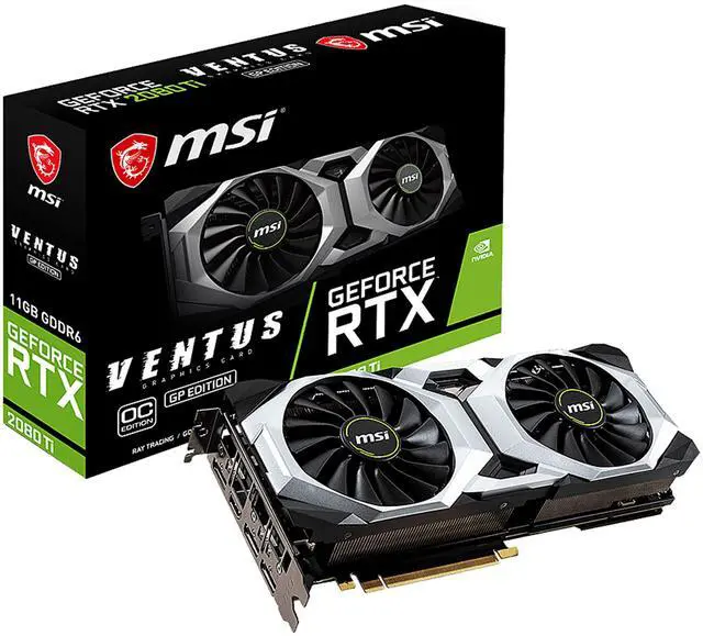 Alt view image 7 of 7 - MSI GeForce RTX 2080 Ti 11GB GDDR6 PCI Express 3.0 x16 SLI Support Graphics Card RTX 2080 Ti VENTUS GP OC