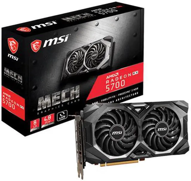 Alt view image 5 of 5 - MSI Radeon RX 5700 8GB GDDR6 PCI Express 4.0 Graphics Card RX 5700 MECH