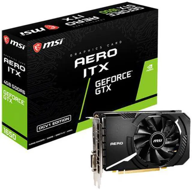 Alt view image 7 of 7 - MSI GeForce GTX 1650 4GB GDDR6 PCI Express 3.0 x16 ITX Graphics Card GTX 1650 D6 AERO ITX OCV1