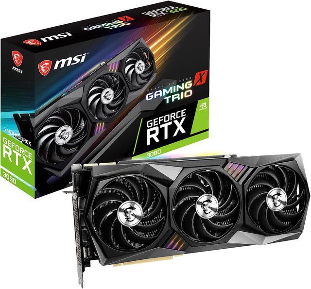 Alt view image 12 of 12 - MSI Gaming GeForce RTX 3090 24GB GDDR6X PCI Express 4.0 SLI Support Graphics Card RTX 3090 GAMING X TRIO 24G