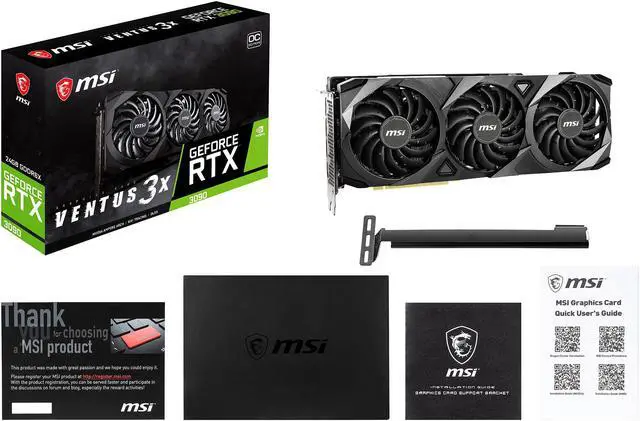 Alt view image 13 of 14 - MSI Ventus GeForce RTX 3090 24GB GDDR6X PCI Express 4.0 SLI Support Graphics Card RTX 3090 VENTUS 3X 24G OC