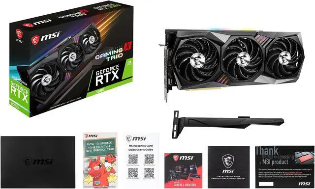Alt view image 10 of 11 - MSI Gaming GeForce RTX 3080 10GB GDDR6X PCI Express 4.0 Graphics Card RTX 3080 GAMING X TRIO 10G