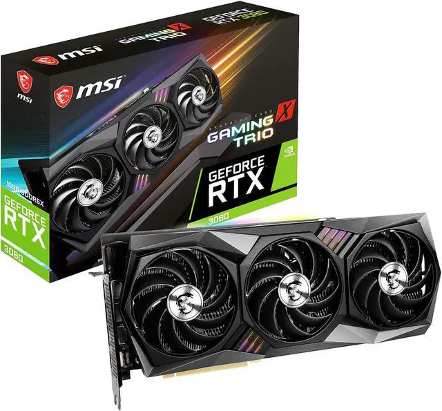 Alt view image 11 of 11 - MSI Gaming GeForce RTX 3080 10GB GDDR6X PCI Express 4.0 Graphics Card RTX 3080 GAMING X TRIO 10G