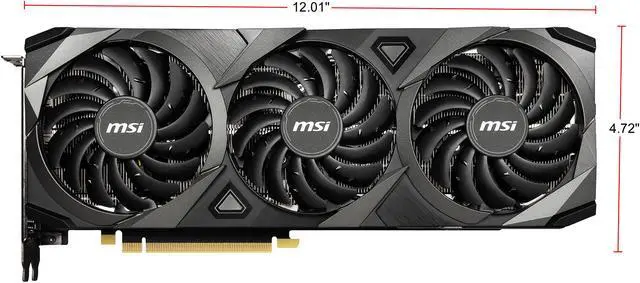 Alt view image 2 of 12 - MSI Ventus GeForce RTX 3080 10GB GDDR6X PCI Express 4.0 Graphics Card RTX 3080 VENTUS 3X 10G OC