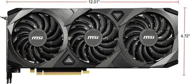 Alt view image 2 of 14 - MSI Ventus GeForce RTX 3090 24GB GDDR6X PCI Express 4.0 SLI Support Graphics Card RTX 3090 VENTUS 3X 24G