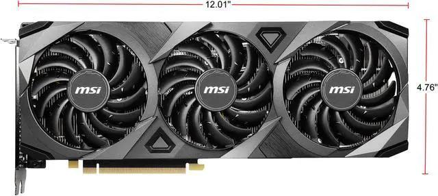 Alt view image 2 of 12 - MSI Ventus GeForce RTX 3070 8GB GDDR6 PCI Express 4.0 Graphics Card RTX 3070 VENTUS 3X OC