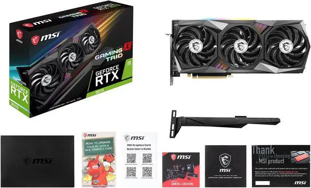 Alt view image 9 of 10 - MSI Gaming GeForce RTX 3070 8GB GDDR6 PCI Express 4.0 Graphics Card RTX 3070 GAMING X TRIO