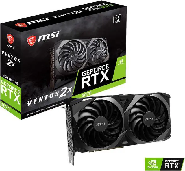 Alt view image 14 of 15 - MSI Ventus GeForce RTX 3070 8GB GDDR6 PCI Express 4.0 Graphics Card RTX 3070 VENTUS 2X