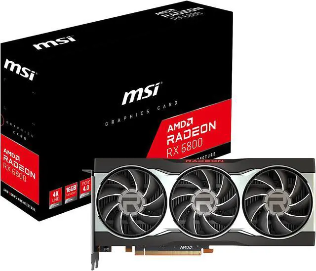 Alt view image 8 of 8 - MSI Radeon RX 6800 16GB GDDR6 PCI Express 4.0 CrossFireX Support Graphics Card RX 6800 16G