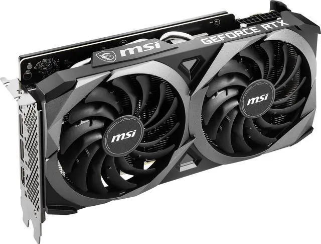 Alt view image 4 of 7 - MSI Ventus GeForce RTX 3060 Ti 8GB GDDR6 PCI Express 4.0 Graphics Card RTX 3060 Ti VENTUS 2X