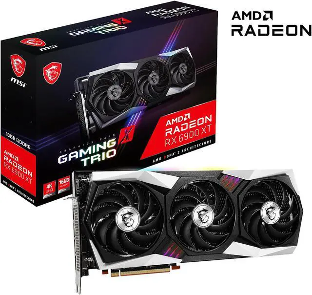 Alt view image 10 of 11 - MSI Gaming Radeon RX 6900 XT 16GB GDDR6 PCI Express 4.0 Graphics Card RX 6900 XT Gaming X Trio 16G