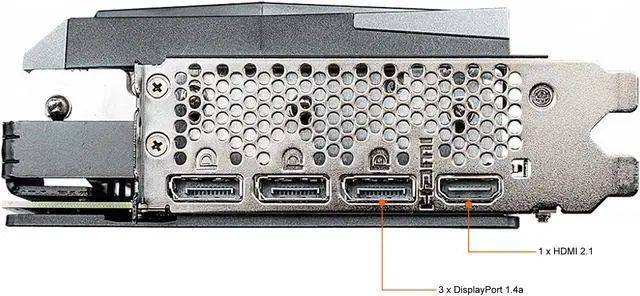 Alt view image 4 of 11 - MSI Gaming GeForce RTX 3060 12GB GDDR6 PCI Express 4.0 Graphics Card RTX 3060 Gaming X Trio 12G