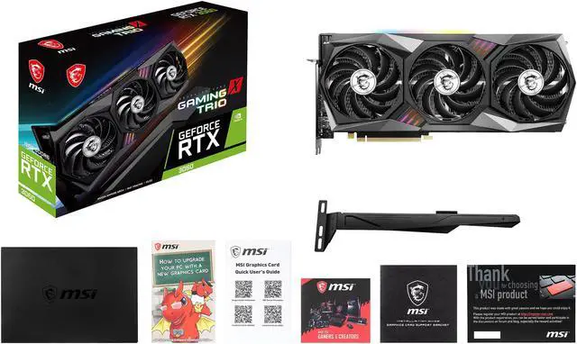 Alt view image 10 of 11 - MSI Gaming GeForce RTX 3060 12GB GDDR6 PCI Express 4.0 Graphics Card RTX 3060 Gaming X Trio 12G