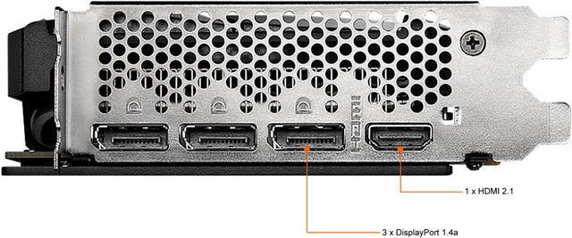 Alt view image 5 of 12 - MSI Ventus GeForce RTX 3060 12GB GDDR6 PCI Express 4.0 Graphics Card RTX 3060 Ventus 2X 12G OC