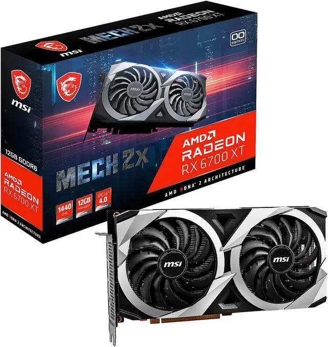 Alt view image 15 of 15 - MSI Mech Radeon RX 6700 XT 12GB GDDR6 PCI Express 4.0 Graphics Card RX 6700 XT MECH 2X 12G OC