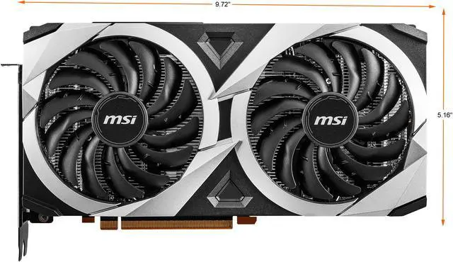 Alt view image 3 of 15 - MSI Mech Radeon RX 6700 XT 12GB GDDR6 PCI Express 4.0 Graphics Card RX 6700 XT MECH 2X 12G OC
