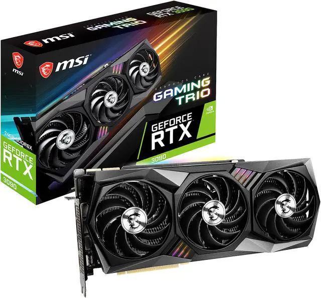 Alt view image 12 of 12 - MSI Gaming GeForce RTX 3090 24GB GDDR6X PCI Express 4.0 ATX Graphics Card RTX 3090 GAMING TRIO 24G