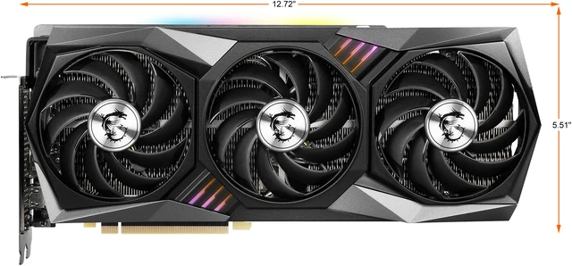 Alt view image 2 of 10 - MSI Gaming GeForce RTX 3080 10GB GDDR6X PCI Express 4.0 Graphics Card RTX 3080 Gaming Trio 10G