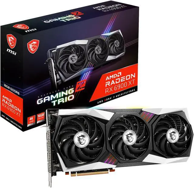 Alt view image 10 of 10 - MSI Gaming Radeon RX 6900 XT 16GB GDDR6 PCI Express 4.0 Graphics Card RX 6900 XT GAMING Z TRIO 16G