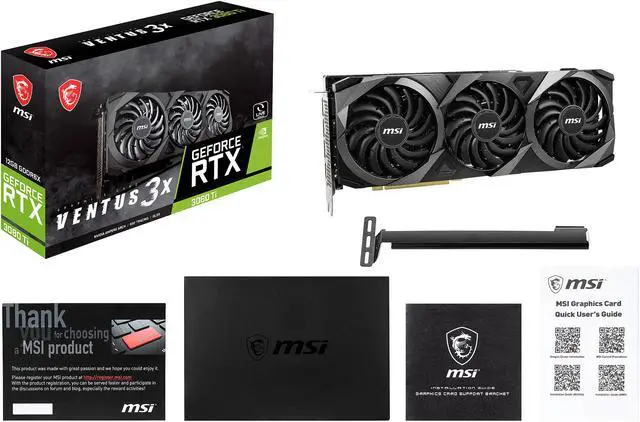 Alt view image 12 of 13 - MSI Ventus GeForce RTX 3080 Ti 12GB GDDR6X PCI Express 4.0 ATX Graphics Card RTX 3080 Ti VENTUS 3X 12G