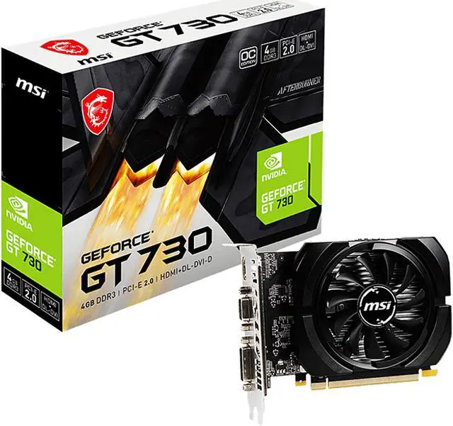 Alt view image 7 of 7 - MSI GeForce GT 730 4GB DDR3 PCI Express 2.0 x16 Graphics Card N730K-4GD3/OCV1