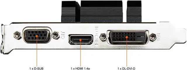 Alt view image 5 of 6 - MSI GeForce GT 730 2GB DDR3 PCI Express 2.0 Low Profile Graphics Card N730K-2GD3H/LPV1