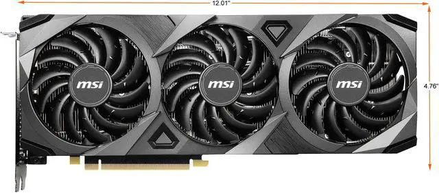 Alt view image 2 of 12 - MSI Ventus GeForce RTX 3070 8GB GDDR6 PCI Express 4.0 Graphics Card RTX 3070 Ventus 3X 8G OC LHR