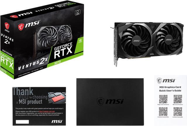 Alt view image 14 of 15 - MSI Ventus GeForce RTX 3070 8GB GDDR6 PCI Express 4.0 Graphics Card RTX 3070 Ventus 2X 8G OC LHR