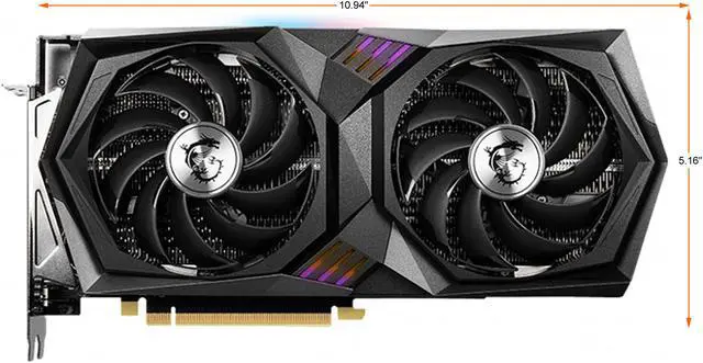 Alt view image 2 of 6 - MSI Gaming GeForce RTX 3060 Ti 8GB GDDR6 PCI Express 4.0 Graphics Card RTX 3060 Ti GAMING 8G LHR