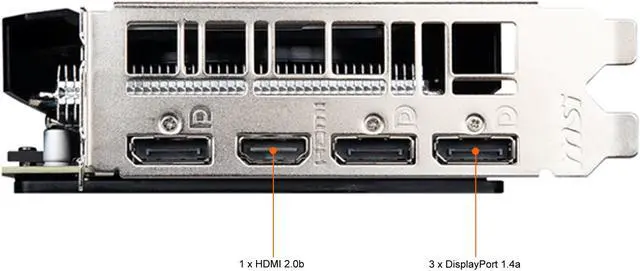 Alt view image 6 of 8 - MSI Ventus GeForce RTX 2060 6GB GDDR6 PCI Express 3.0 x16 ATX Graphics Card RTX 2060 VENTUS GP OC