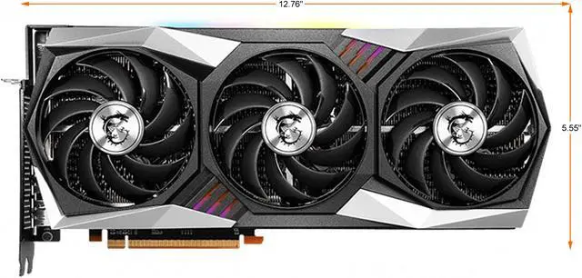 Alt view image 2 of 8 - MSI Gaming Radeon RX 6900 XT 16GB GDDR6 PCI Express 4.0 Graphics Card RX 6900 XT GAMING TRIO 16G