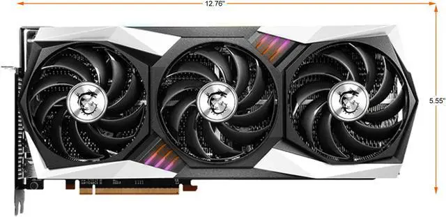 Alt view image 2 of 7 - MSI Gaming Radeon RX 6800 XT 16GB GDDR6 PCI Express 4.0 Graphics Card RX 6800 XT GAMING TRIO 16G