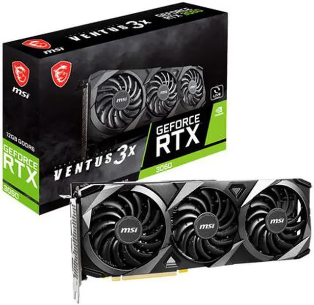 Alt view image 7 of 7 - MSI Ventus GeForce RTX 3060 12GB GDDR6 PCI Express 4.0 ATX Graphics Card RTX 3060 Ventus3X12G