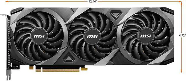 Alt view image 2 of 7 - MSI Ventus GeForce RTX 3060 12GB GDDR6 PCI Express 4.0 ATX Graphics Card RTX 3060 Ventus3X12G