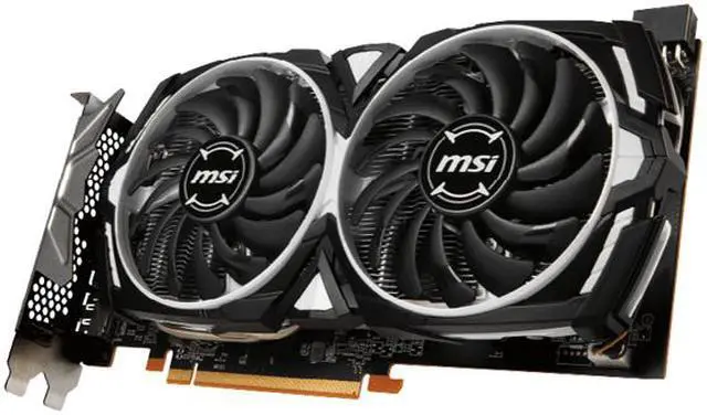 Alt view image 6 of 6 - MSI ARMOR Radeon RX 6600 8GB GDDR6 PCI Express 4.0 ATX Graphics Card RX 6600 ARMOR 8G
