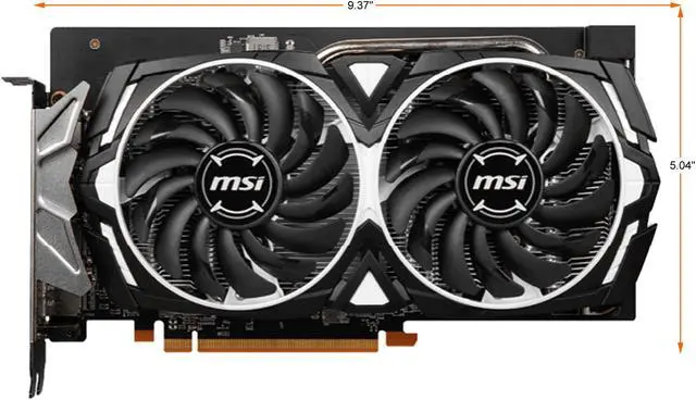 Alt view image 2 of 6 - MSI ARMOR Radeon RX 6600 8GB GDDR6 PCI Express 4.0 ATX Graphics Card RX 6600 ARMOR 8G