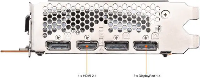 Alt view image 4 of 6 - MSI ARMOR Radeon RX 6600 8GB GDDR6 PCI Express 4.0 ATX Graphics Card RX 6600 ARMOR 8G