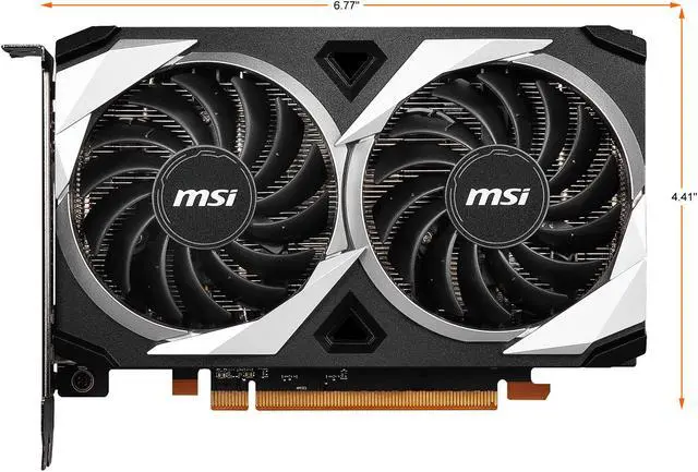 Alt view image 5 of 9 - MSI Mech Radeon RX 6500 XT 4GB GDDR6 PCI Express 4.0 Graphics Card RX 6500 XT MECH 2X 4G OC