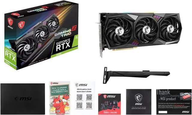 Alt view image 13 of 15 - MSI Gaming GeForce RTX 3080 12GB GDDR6X PCI Express 4.0 ATX Graphics Card RTX 3080 GAMING Z TRIO 12G LHR
