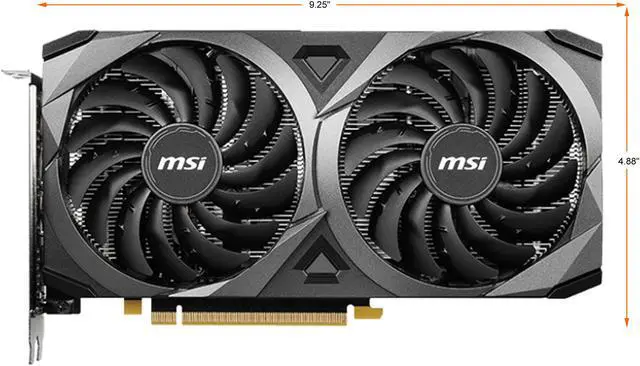 Alt view image 2 of 6 - MSI Ventus GeForce RTX 3050 8GB GDDR6 PCI Express 4.0 Graphics Card RTX 3050 Ventus 2X 8G