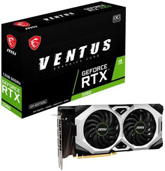 Alt view image 7 of 7 - MSI Ventus GeForce RTX 2060 12GB GDDR6 PCI Express 3.0 x16 ATX Graphics Card RTX 2060 VENTUS GP 12G OC