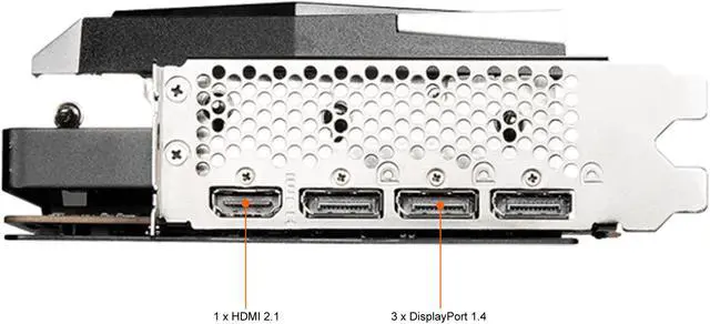 Alt view image 6 of 8 - MSI Gaming Radeon RX 6800 XT 16GB GDDR6 PCI Express 4.0 Graphics Card RX 6800 XT Gaming Z Trio 16G
