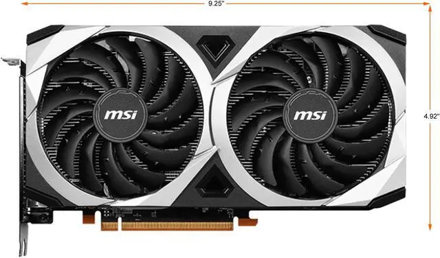 Alt view image 2 of 6 - MSI Mech Radeon RX 6600 XT 8GB GDDR6 PCI Express 4.0 Graphics Card RX 6600 XT MECH 2X 8G